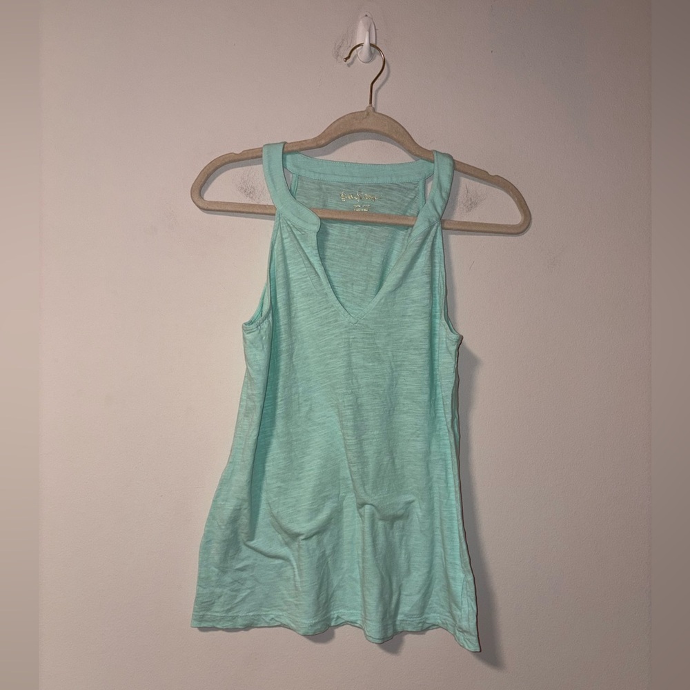 Lilly Pulitzer Light Blue Turquoise Alya Tank Small